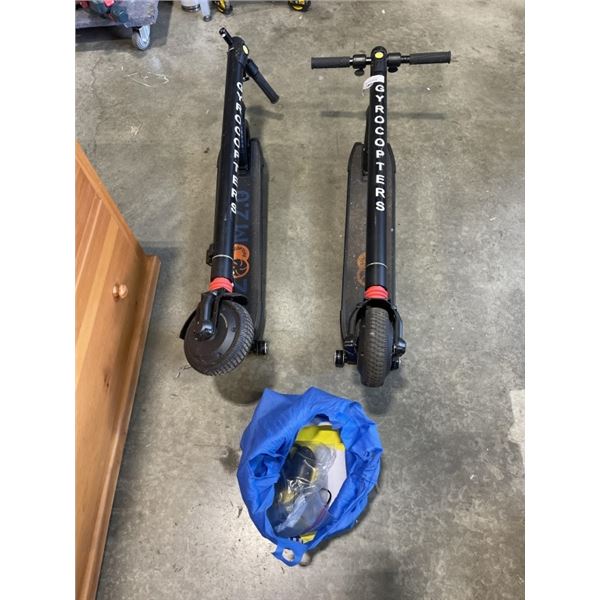 2 GYROCOPTERS ELECTRIC SCOOTERS, ONE IS FOR PARTS AND ACCESSORIES