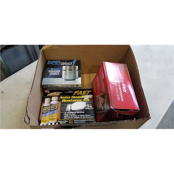 ULTRA PRO GERMAN CLOCK, POWER POD360 VIBRATION SPEAKER, AND FAST AUTO HEADLIGHT RESTORER KIT