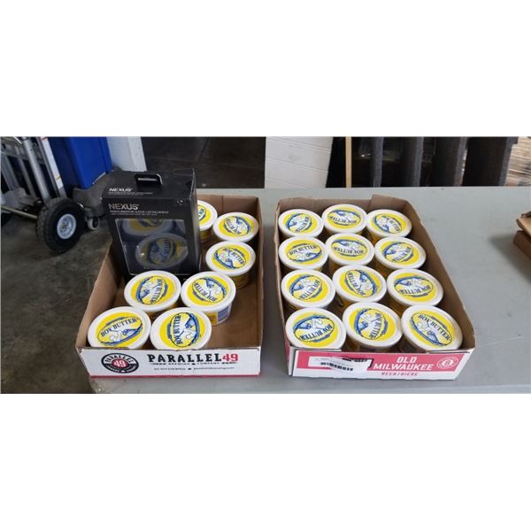 2 TRAYS OF BOY BUTTER AND NEXUS ATTACHMENT SLEEVE