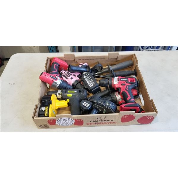 ASSORTED POWER TOOLS AND DRILLS