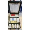 Image 2 : ANTIQUE FIRST AID KIT AND GLASS CARBOY