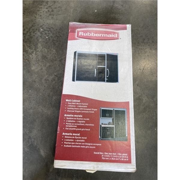 RUBBERMAID WALL CABINET. DIM: 31 1/4W X 11 3/4 D X 23 5/8 H INCHES