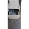 Image 2 : SMALL 2 DRAWER METAL FILING CABINET