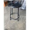 Image 4 : BLACK LEATHER BARSTOOL