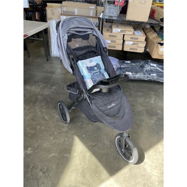 EVENFLO STROLLER AND BABY BLANKET