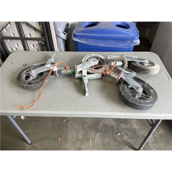 SET OF SCAFFOLDING WHEELS