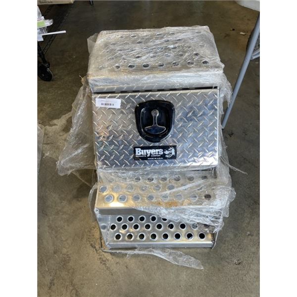 AS NEW BUYERS COMPANY STEP STORAGE BOX W/ KEYS INSIDE