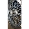Image 3 : WIRE SPOKE MOTORBIKE FRONT WHEEL WITH TIRE