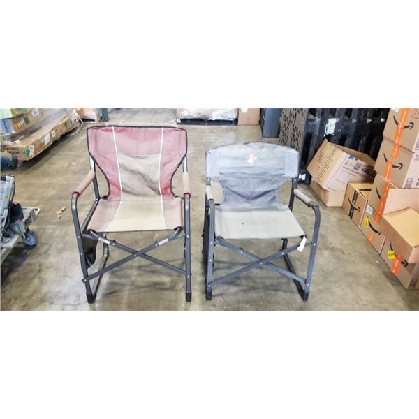 2 DIRECTOR STYLE CAMP CHAIRS