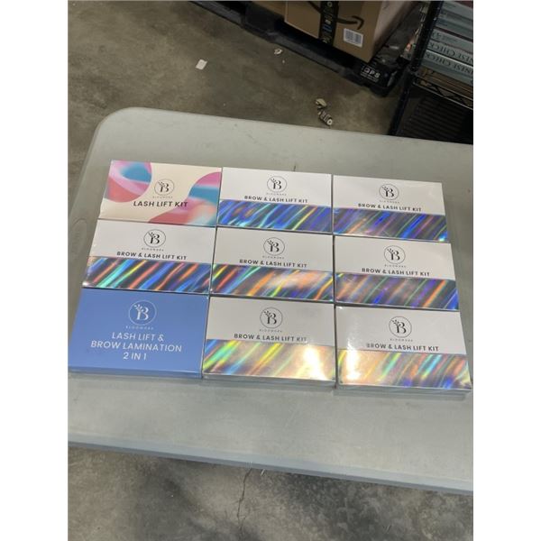 9 NEW BLOOMORA LASH 2 IN 1 KITS,  INCLUDES 4 LOTIONS, 1 GLUE BALM, EYELASH AND BROW ACCESSORIES AND 