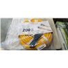 Image 1 : AS NEW ORANGE 200FT LIFE SUPPLY HEAVY DUTY INDOOR OUTDOOR 3 WIRE GROUNDED LIGHTED EXTENSION, 12AWG