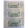 Image 2 : 3 MINT 1973 CANADIAN $1 BILLS, LAST ISSUE OF $1 BILLS