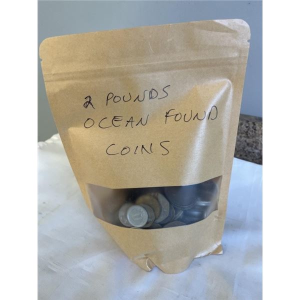 APPROX 2 LBS OCEAN FOUND COINS