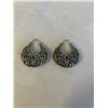 Image 1 : PAIR OF SILVER HOOP EARRINGS