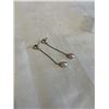 Image 1 : PAIR OF STERLING SILVER W/ GENUINE PEARLS DANGLE EARRINGS