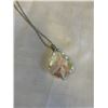 Image 4 : AURORA BOREALIS CRYSTAL PENDANT W/ CHAIN NECKLACE MARKED 18K GP