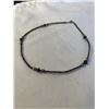 Image 2 : BLACK PEARL CHOKER NECKLACE MARKED 925 CLASP