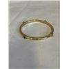 Image 1 : LARGE 14K GOLD PLATED BANGLE, MARKED GRAZIANO, CHINA
