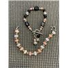 Image 1 : VINTAGE SILVER BEADS W/ STONES NECKLACE