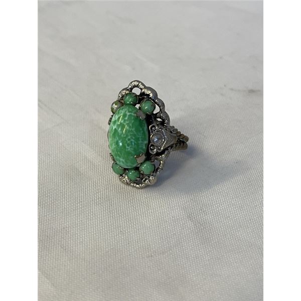 VINTAGE HAND CRAFTED RING W/ STONES