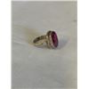 Image 2 : STERLING SILVER INDIAN RUBY STONE RING, MARKED 925 SIZE 6