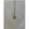 Image 2 : GOLD FILLED CORO CHAIN W/ PEARL PENDANT NECKLACE