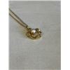 Image 3 : GOLD FILLED CORO CHAIN W/ PEARL PENDANT NECKLACE