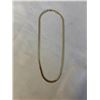 Image 1 : GOLD TONE FLAT CHAIN CHOKER NECKLACE, UNMARKED