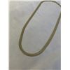 Image 2 : GOLD TONE FLAT CHAIN CHOKER NECKLACE, UNMARKED