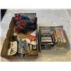 Image 1 : 2 BOXES OF CDS,  DISNEY MOVIES AND KIDS TOYS