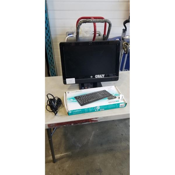 HP ALL IN ONE WITH WINDOS 10 UPDATES. NO PASSWORD. 500 GB HDD. 4 GB DDR3 RAM WITH WIFI. COMES WITH K