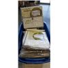 Image 1 : TOTE OF STORAGE BOXES AND HOME STORAGE ORGANIZATION SHELVES
