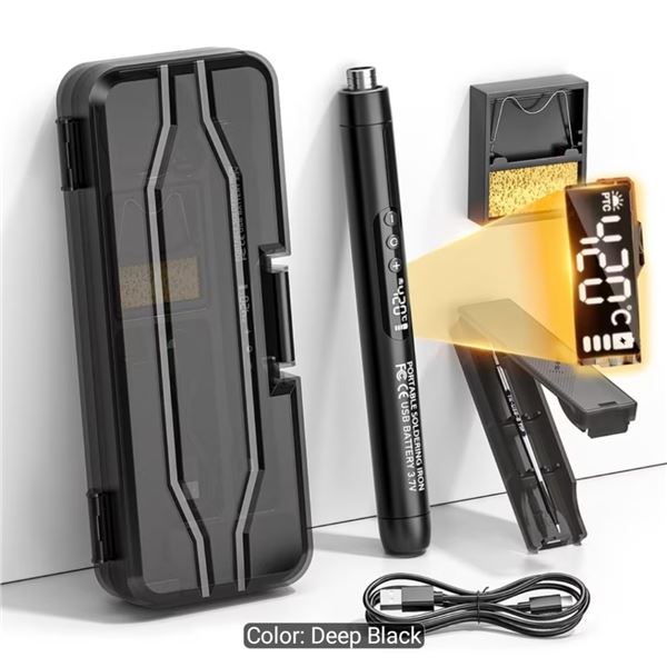 NEW USB DIGITAL DISPLAY SOLDERING PEN WITH TEMPERATURE ADJUSTMENT DIAL AND CARRY CASE