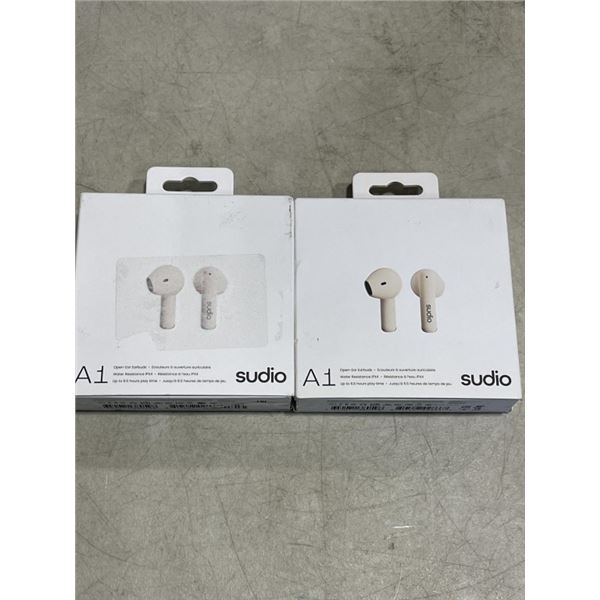 2 PAIRS OF SUIDO A1 BLUETOOTH EARBUDS