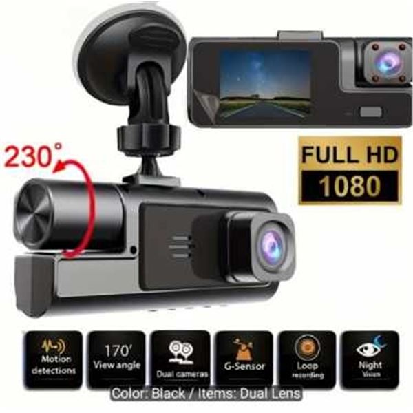 NEW ULTIMATE 1080P DUAL CAMERA DASHCAM NIGHT VISION WIFI MOTION DETECTION AND PARKING MONITORING 170
