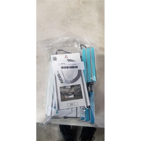 ASSORTED LBT IPHONE CHARGERS, ADPTORS CORDS ETC