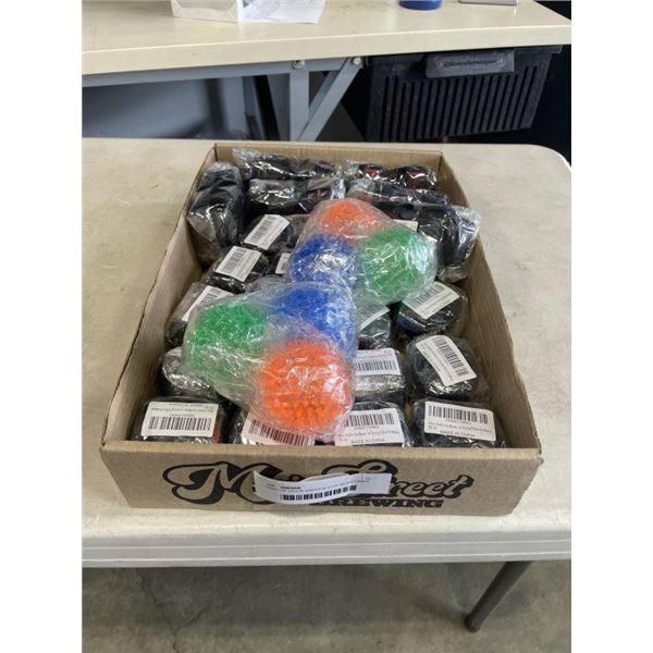 TRAY OF DOOR ANCHOR FOR RESISTANCE BANDS AND 2 SETS OF DOG CHEW TOYS