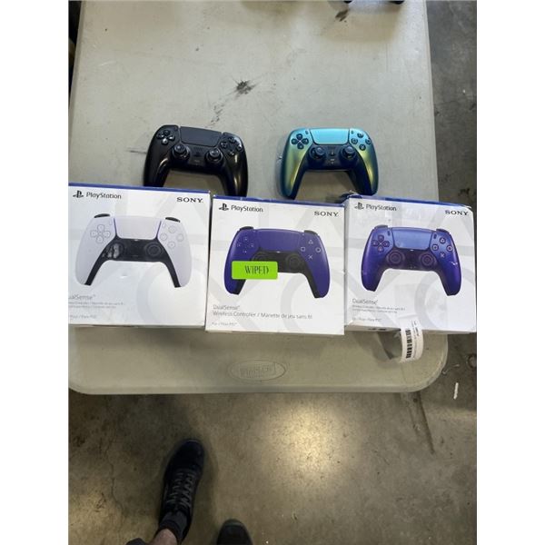 5 PS5 WIRELESS CONTROLLERS STORE RETURN UNTESTED