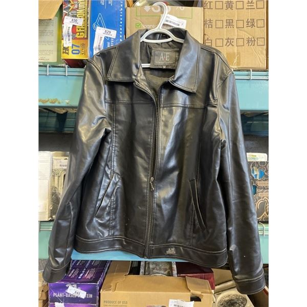 ARMANI EXCHANGE XL BLACK LEATHER JACKET