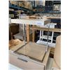 Image 2 : ROUND WOOD STORAGE SIDE TABLE AND MATCHING SQUARE TABLE