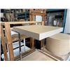 Image 3 : ROUND WOOD STORAGE SIDE TABLE AND MATCHING SQUARE TABLE