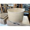 Image 4 : ROUND WOOD STORAGE SIDE TABLE AND MATCHING SQUARE TABLE