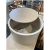 Image 6 : ROUND WOOD STORAGE SIDE TABLE AND MATCHING SQUARE TABLE