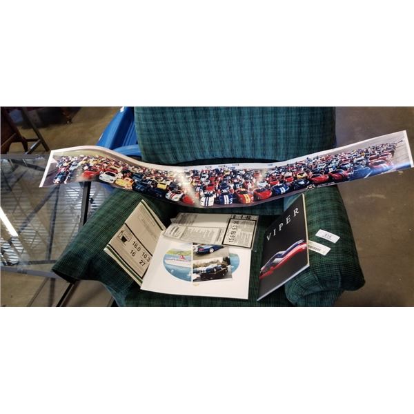 VINTAGE CAR PHOTOGRAPHS AND SIGNED BOAT WATER COLOURS