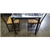 Image 2 : GLASS TOP 3 PIECE BISTRO SET
