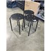 Image 2 : SET OF 3 PLASTIC STACKING STOOLS