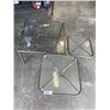Image 1 : 3 GLASS TOP COFFEE TABLES