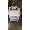 Image 1 : WHITE RATTAN 3 SHELF STAND