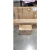 Image 1 : VIVO 63 X 47 VINTAGE BROWN CORNER ELECTRIC SIT TO STAND DESK WITH BLACK ELECTRIC ASINGLE MOTORO DESK