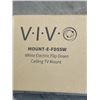 Image 2 : VIVO WHITE ELECTRIC FLIP DOWN CEILING TV MOUNT